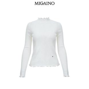 MP42WH234 简约休闲花边领纯羊毛针织衫 曼娅奴女装 秋冬新款