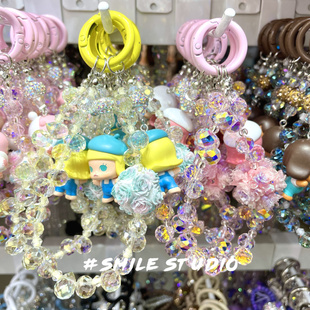 潮玩SP泡泡水晶包挂创意手工串珠手机链提留茉莉挂件手串钥匙扣女