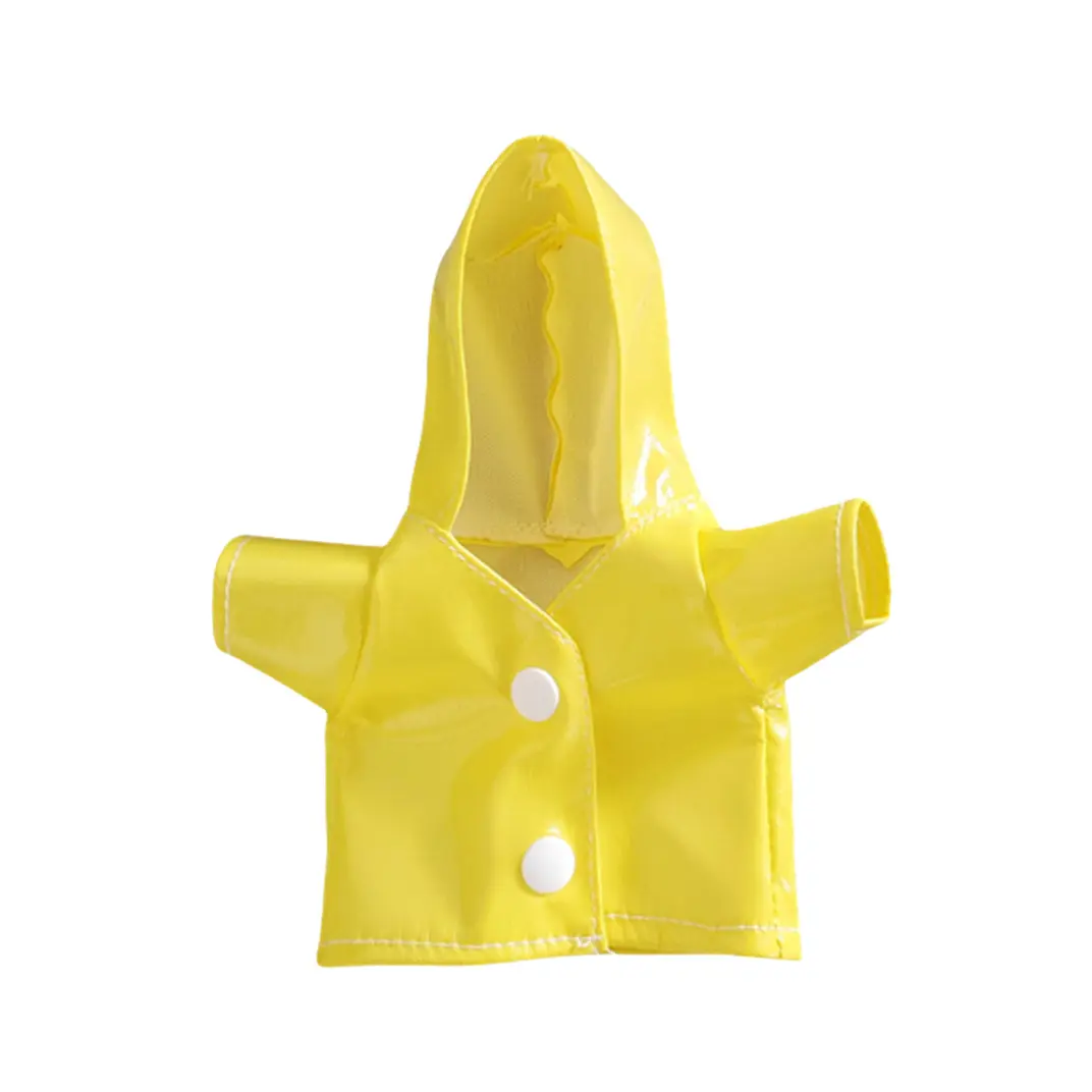 14m掌门狗黄色雨衣皮衣暗扣衣服拉布布labubu配件合集PU/聚氨酯