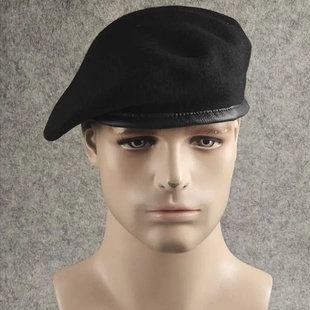欧美风纯色贝雷帽简约休闲风男士帽子硬汉风画家帽男帽时尚潮流帽
