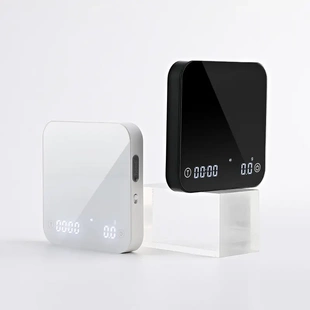 手冲咖啡智能电子秤mini精准称重多功能计时厨房秤食物商用量黑色