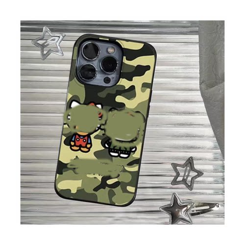 创意迷彩猫咪适用于苹果16pro手机壳iPhone15防摔x新款16promax高级14潮牌13xr小众炫酷xsmax个性8plus7p