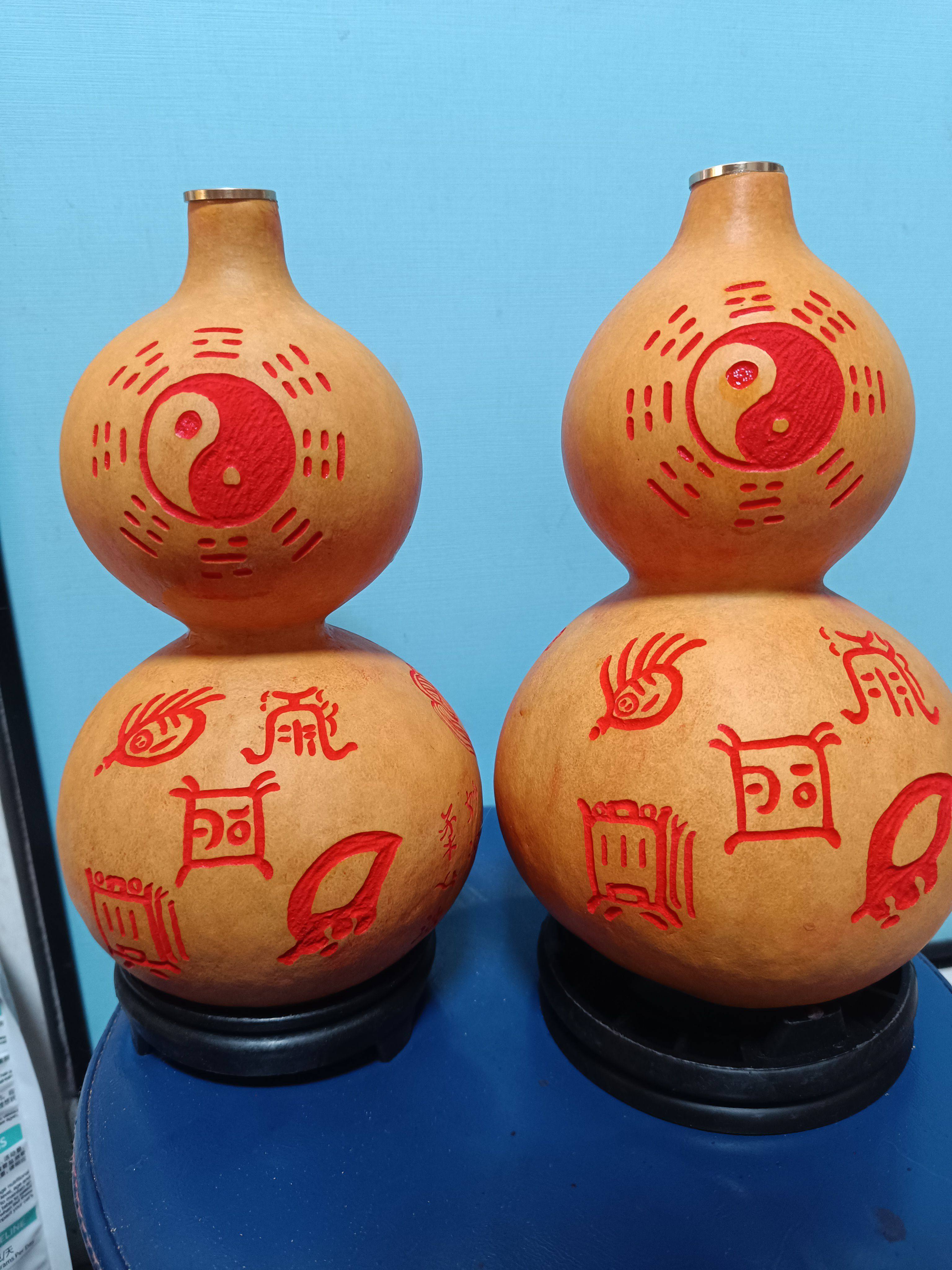 （五岳真形图）全手工雕刻制作居家风水摆件朱砂款（可定做）