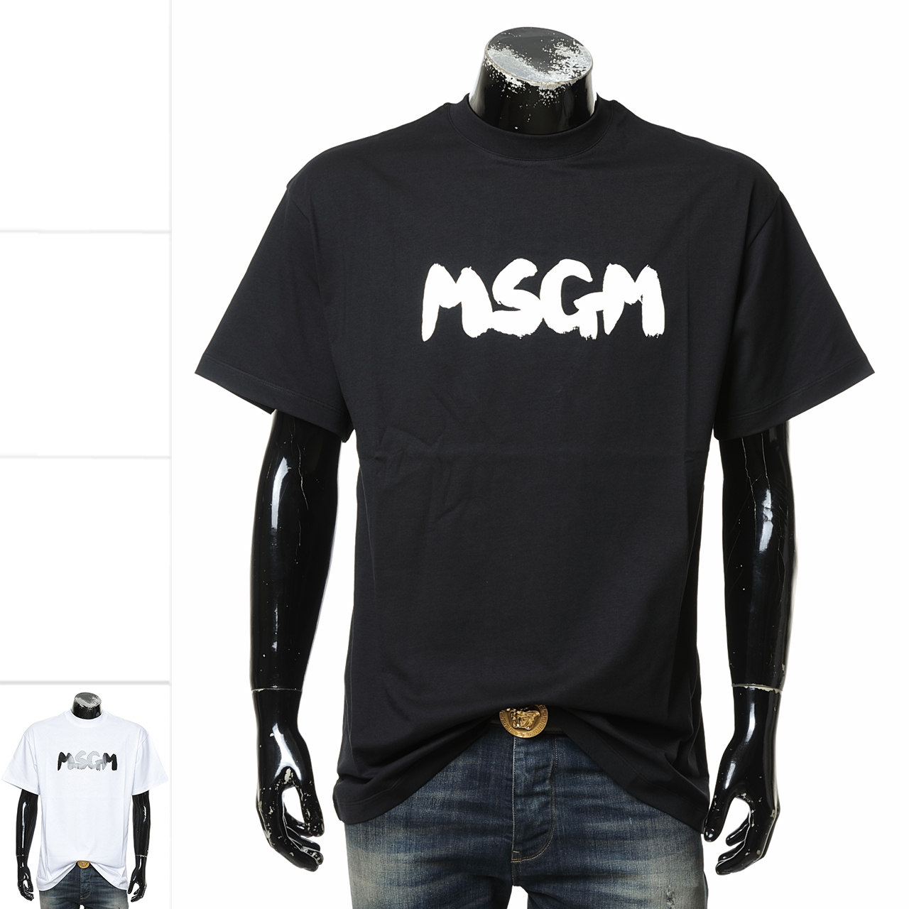 MSGM 男士潮牌时尚宽松纯棉字母印花圆领短袖T恤3840MM105 257002