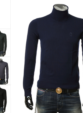 Trussardi 楚萨迪 男士简约高领保暖针织衫 52M00516 0F000542
