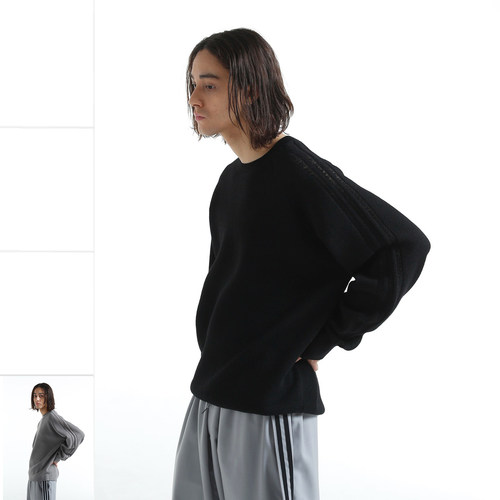 Y-3 Y3 海外直邮 男士时尚休闲圆领潮牌经典三杠保暖毛衣 IW7483