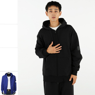 开衫 纯棉男士 Y3潮牌纯色简约连帽休闲运动衫 卫衣外套H44785