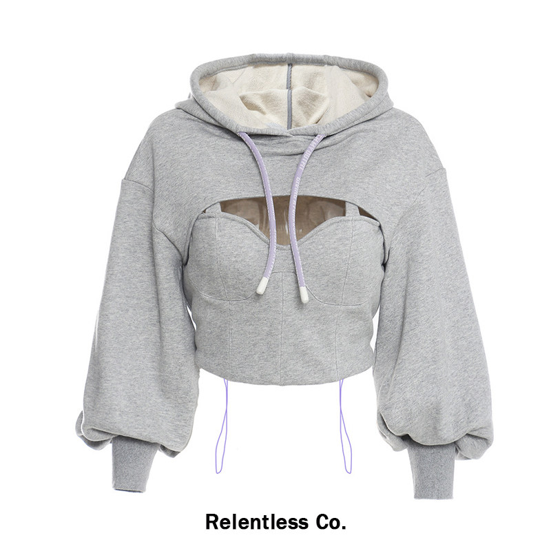 RELENTLESS美式假两件卫衣/绒衫
