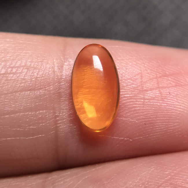 天然墨西哥围岩欧泊火欧泊吊坠项坠收藏把玩超美火红色晶体0.98卡