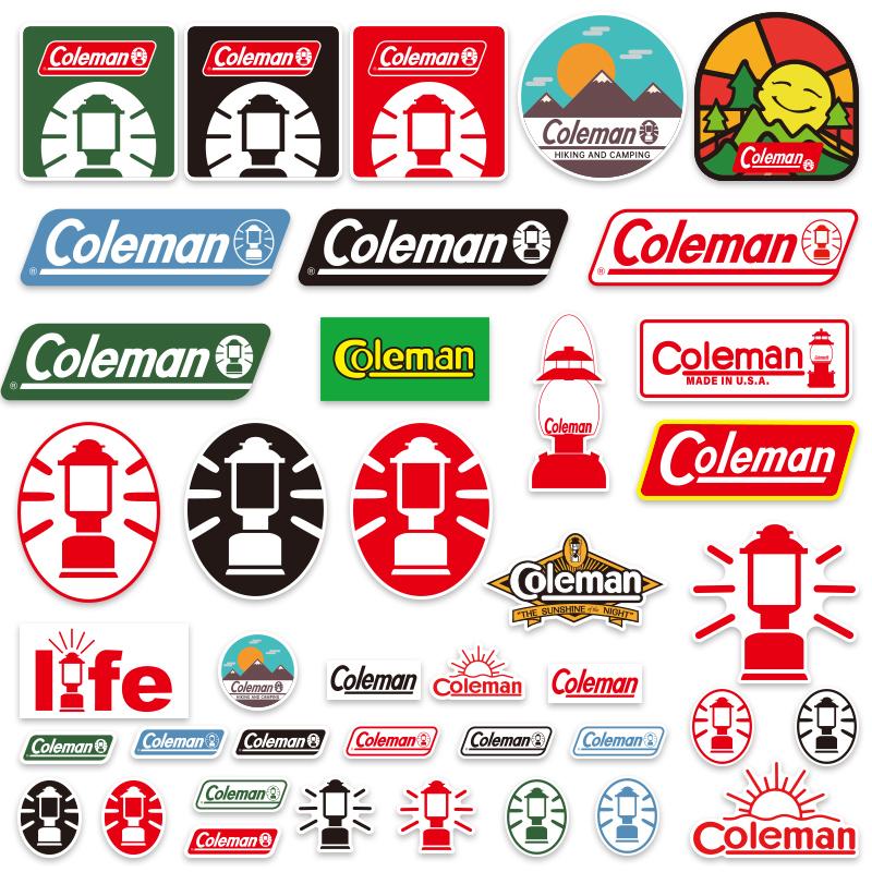 coleman户外装备LOGO防水PVC贴画