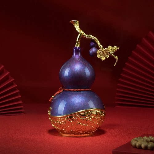 铜师傅全铜葫芦摆件福禄盈门