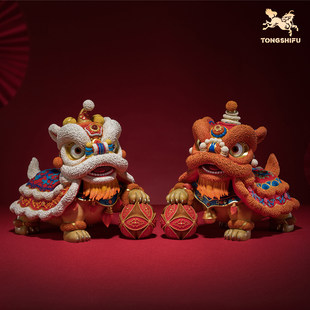 铜师傅《狮舞祥瑞》客厅玄关铜狮子摆件 家居装饰工艺品 国风礼品