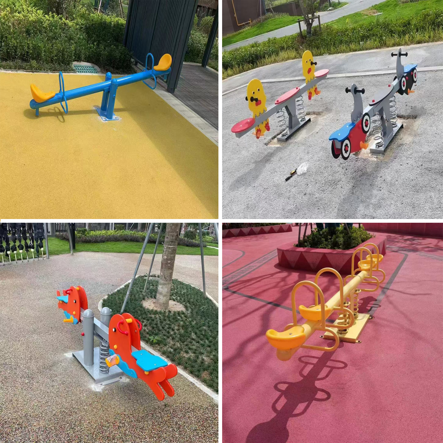 公园景区小区户外摇马PE板跷跷板
