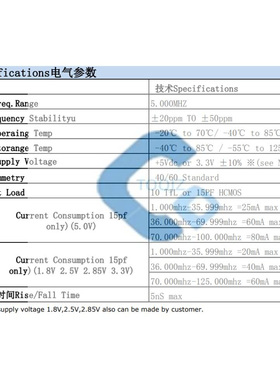 有源贴片晶振5MHZ 5.000M OSC7050 5032 3225钟振SMD厂家包邮新货