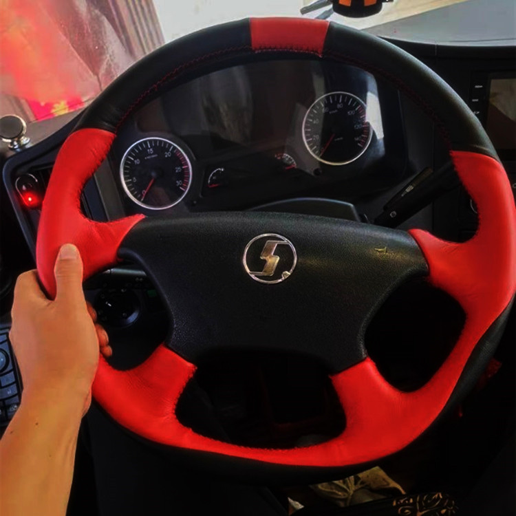 陕汽德龙新M3000全包手缝方向盘套f3X3000x5000专用把套货车用品