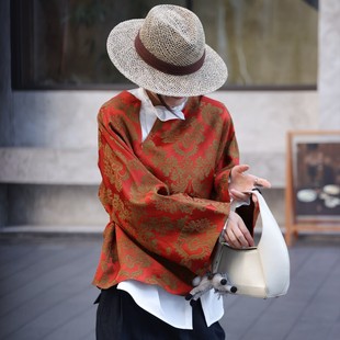 G41 YS194 繁花店早春上新定位提花精致两穿国风小衫 含100真丝