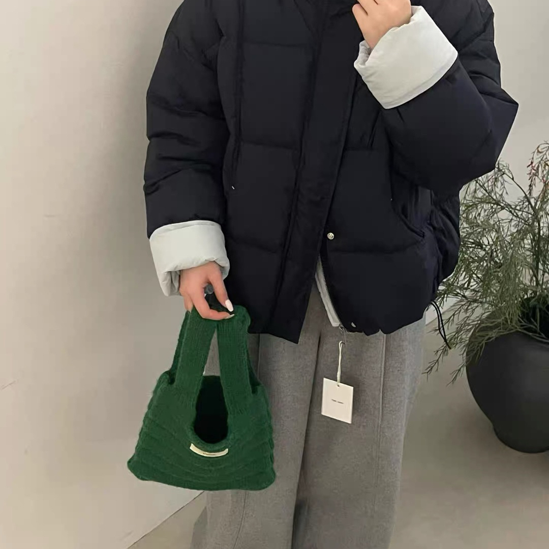 繁花冬上新韩版百搭时尚宽松撞色百搭加厚保暖棉服外套61152