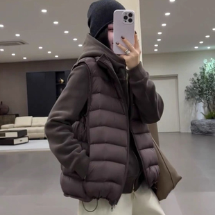 繁花年末促销 云朵立领排骨羽绒马甲6611 泡芙90绒韩版