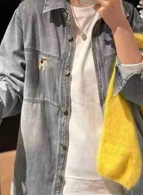 繁花家26年早春高级感复古气质刺绣牛仔衬衫37708