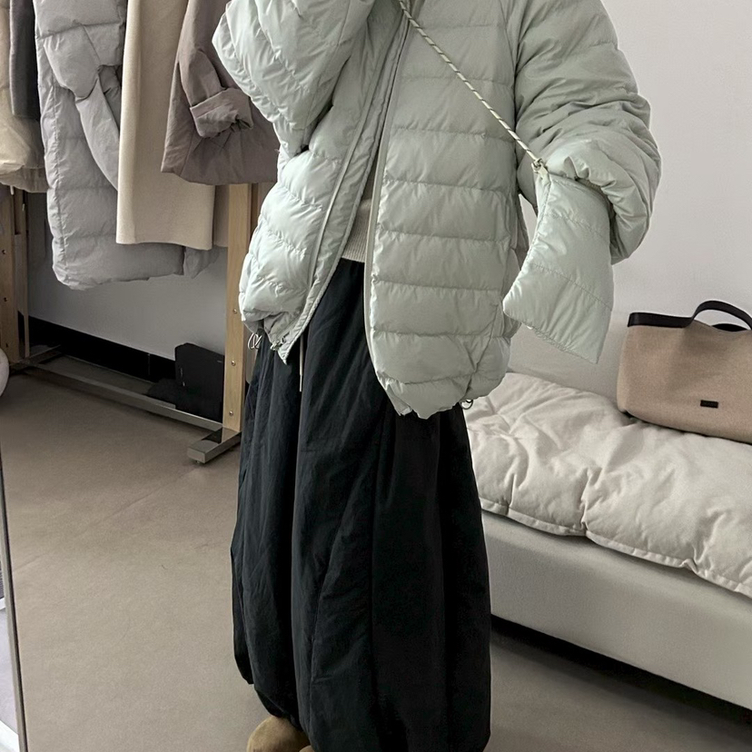 繁花冬上新轻薄连帽宽松休闲保暖羽绒服外套9118