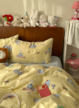 【宅姿势】可爱卡通 床上用品小清新单人全棉单人学生学校床单one