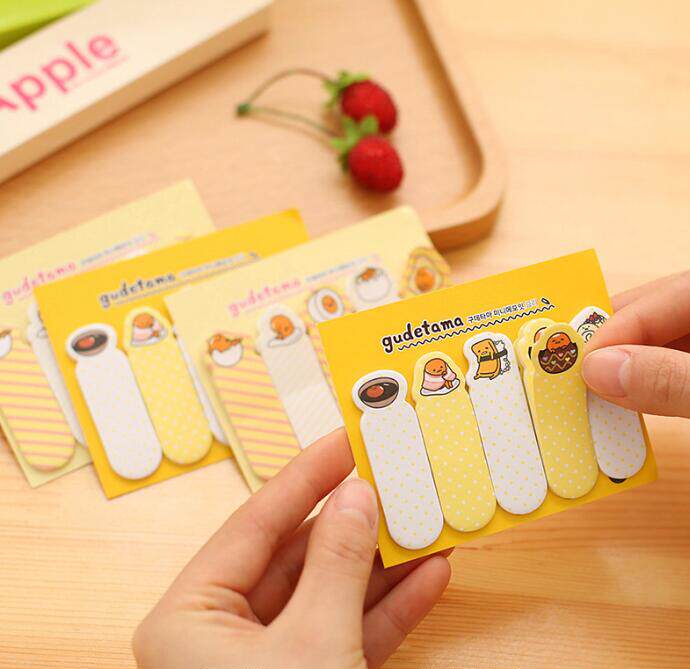 厂家直销可爱创意蛋黄君懒 手指便利贴 排排站便签本 n次贴 定制