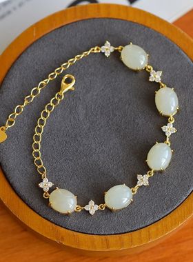 玉阅珠宝女和田玉百搭手链