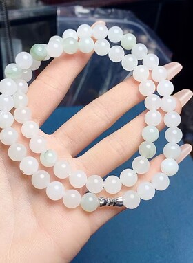 玉阅珠宝天山翠玉石串珠锁骨链