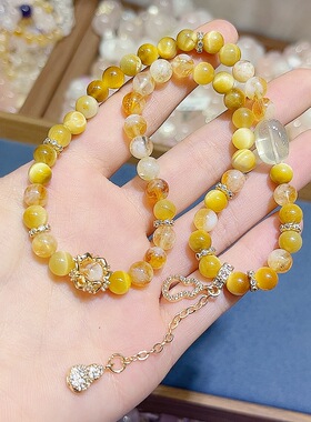 玉阅珠宝金虎晶双圈手链女款