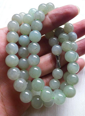 简约淡绿玉阅翡翠锁骨链女士翡翠