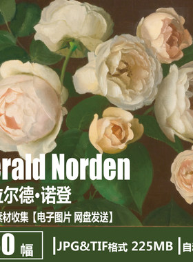 英国 杰拉尔德·诺登Gerald Norden电子图片写实静物花卉油画素材