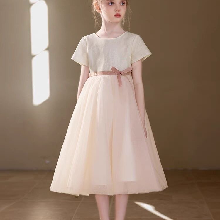 儿童晚礼服洋气闪亮2026新款休闲小女孩连衣裙女童公主演讲演出服