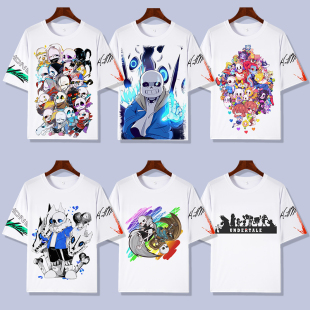 传说之下t恤骷髅兄弟动漫周边短袖衣服sans游戏undertale宽松上衣