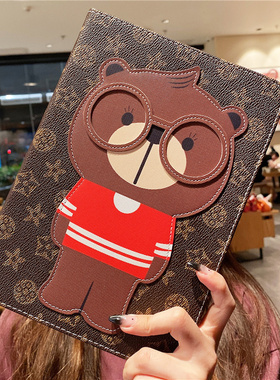 适用苹果2025新款iPad11代皮套Pro11寸第10代2021新款ipad9代10.2保护套9.7寸air2可爱mini34立体ipd5硅胶壳6