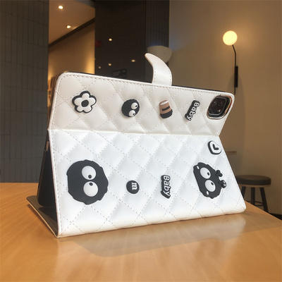 立体黑煤球适用苹果iPad第11代保护套ipd789第10代10.9寸2025新款平板10.2/9.7皮质pro11硅胶air543软壳mini6