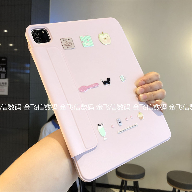 5D青苹果3+Y折带搭扣一体书本式适用iPad11保护套2025新款789第10代10.9寸Air765防摔Pro11硅胶10.2寸9.7软壳