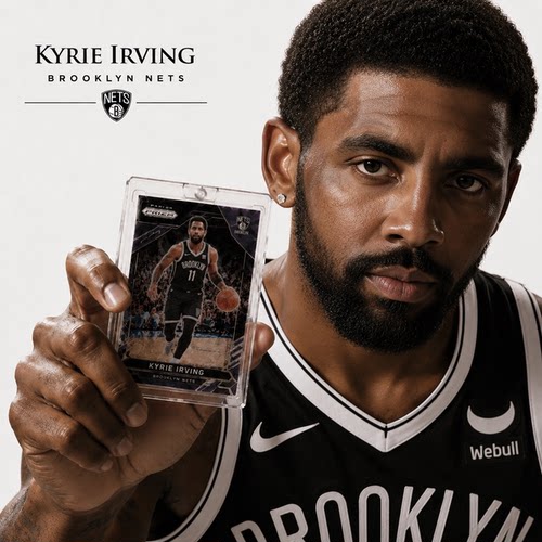 nba正版篮球球星卡凯里欧文欧神仙送男友包邮带编折射碎冰卡片