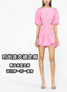 私人定制小众设计师风连衣裙女装来图定做精品礼服