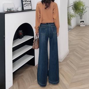 爱依服2025年冬季 休闲宽松显瘦长裤 新款 女时尚 子 牛仔喇叭裤 IEF