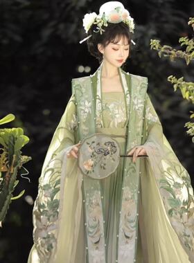 荟萃阁【春山空】汉服女正品原创宋制重工刺绣大袖国风霞帔绝美夏