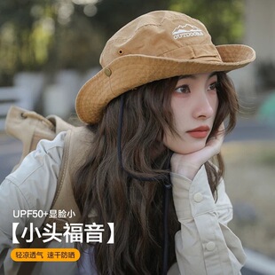 爆款户外复古渔夫帽夏季徒步钓鱼防晒遮阳帽登山遮阳西部牛仔帽子