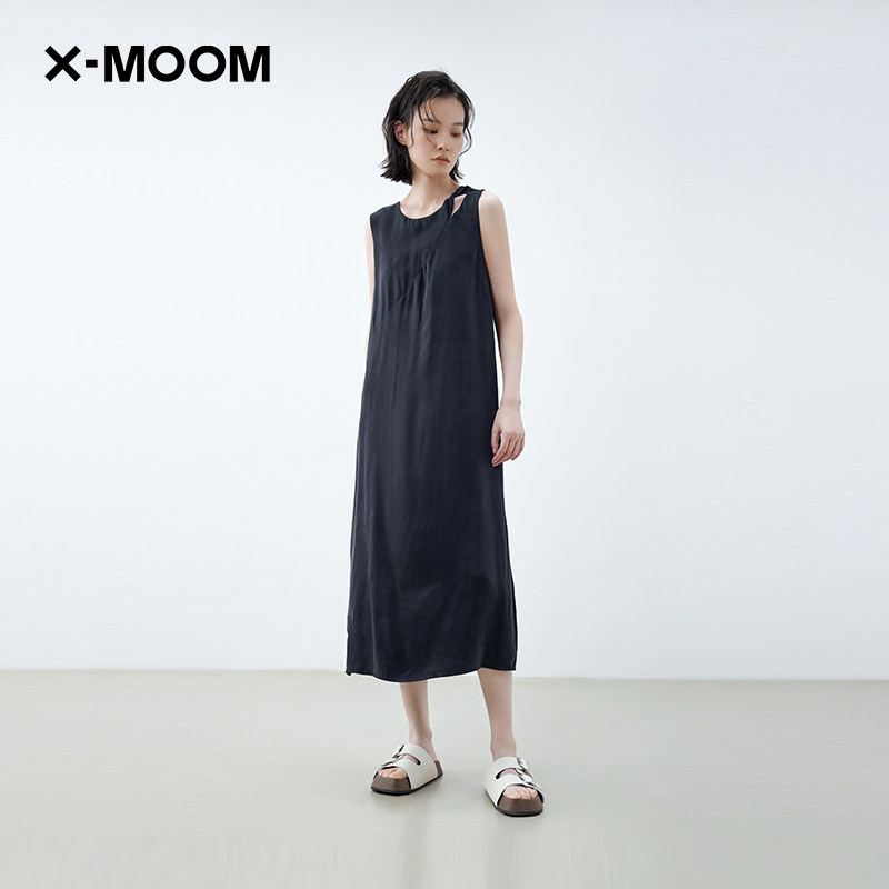 X--MOOM肩部镂空直筒显瘦连衣裙