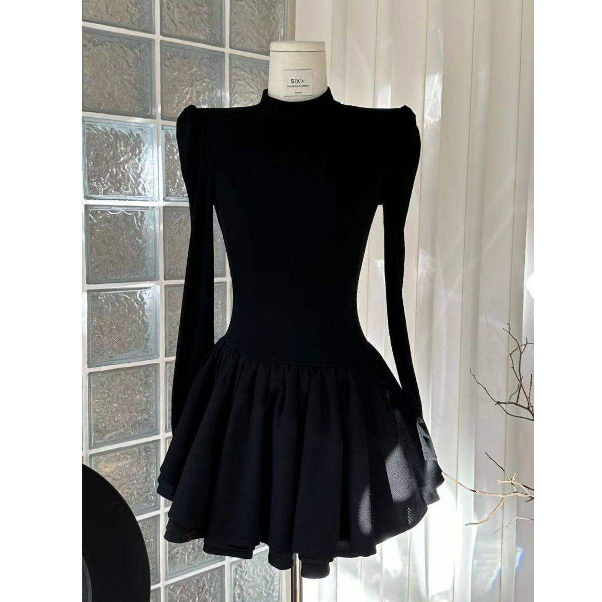 2025新款初春小黑裙公主