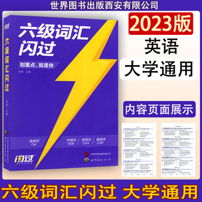 大学通用英语六级词汇闪过划