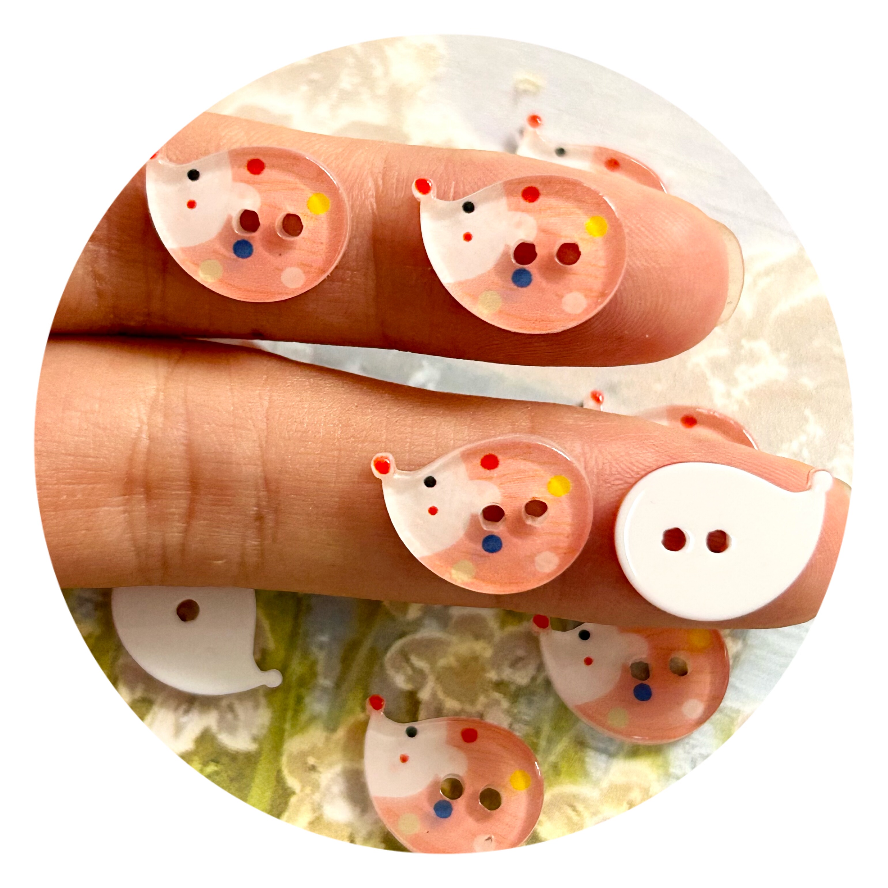 【软萌小猪造型纽扣】可爱卡通动物装饰扣儿童衣服发饰发夹配件