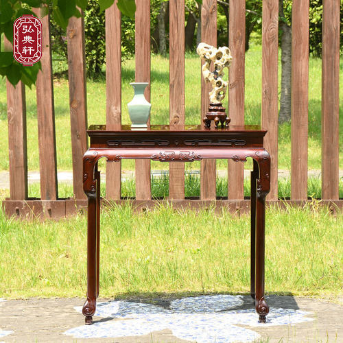 红木家具非洲酸枝弯脚香几中式香案实木质供桌供台玄关桌仿古供台