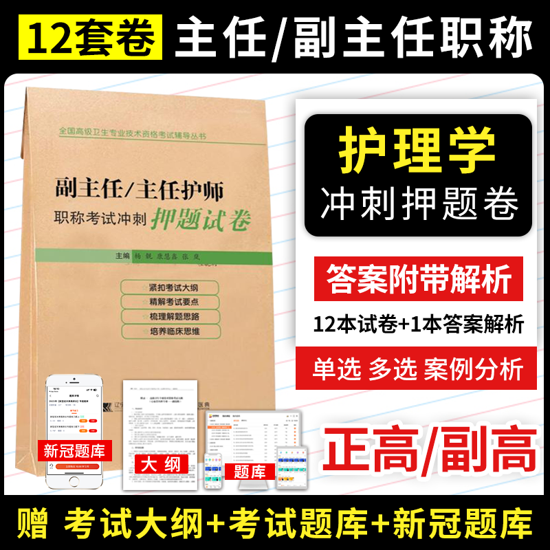 2024副主任主任护师职称考试冲刺押题试卷 护理学正高 副高副高级晋升题库历年真题模拟题习题集练习题卫生资格职称9787559110596