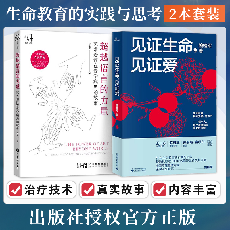 正版2本 超越语言的力量艺术治疗在安宁病房的故事+见证生命见证爱路桂军21年生命教育的实践与思考疼痛领域医学人文 安宁疗护书籍