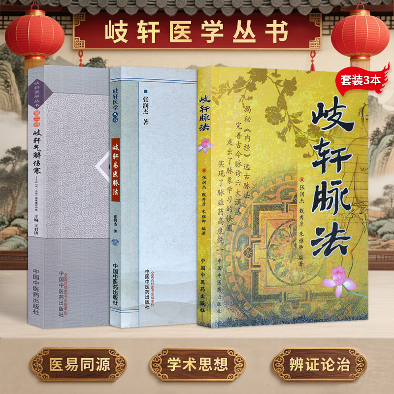 张润杰岐轩医学丛书正版3本 岐轩脉法+歧轩易医脉法+岐轩气解伤寒 中国中医药出版社 轩岐救正论歧轩药物法象歧轩脉法实战窍医道