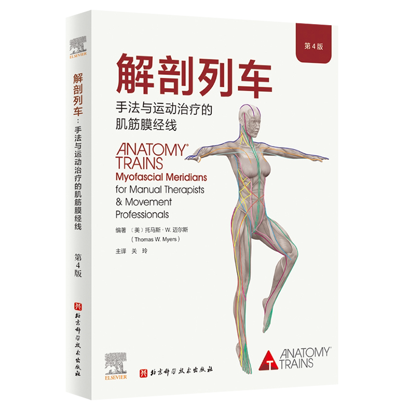 解剖列车 徒手与动作治疗的肌筋膜经线 第四版 第4版 关玲黄龙祥图谱模型书籍医学基础教材工具人体解刨彩色肌肉功能测试全书奈特
